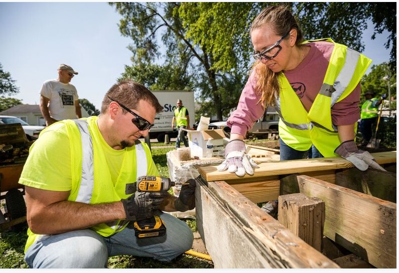 Edw. C Levy and Cadillac Asphalt partners with "Habitat for Humanity" in Levy's Centennial Year